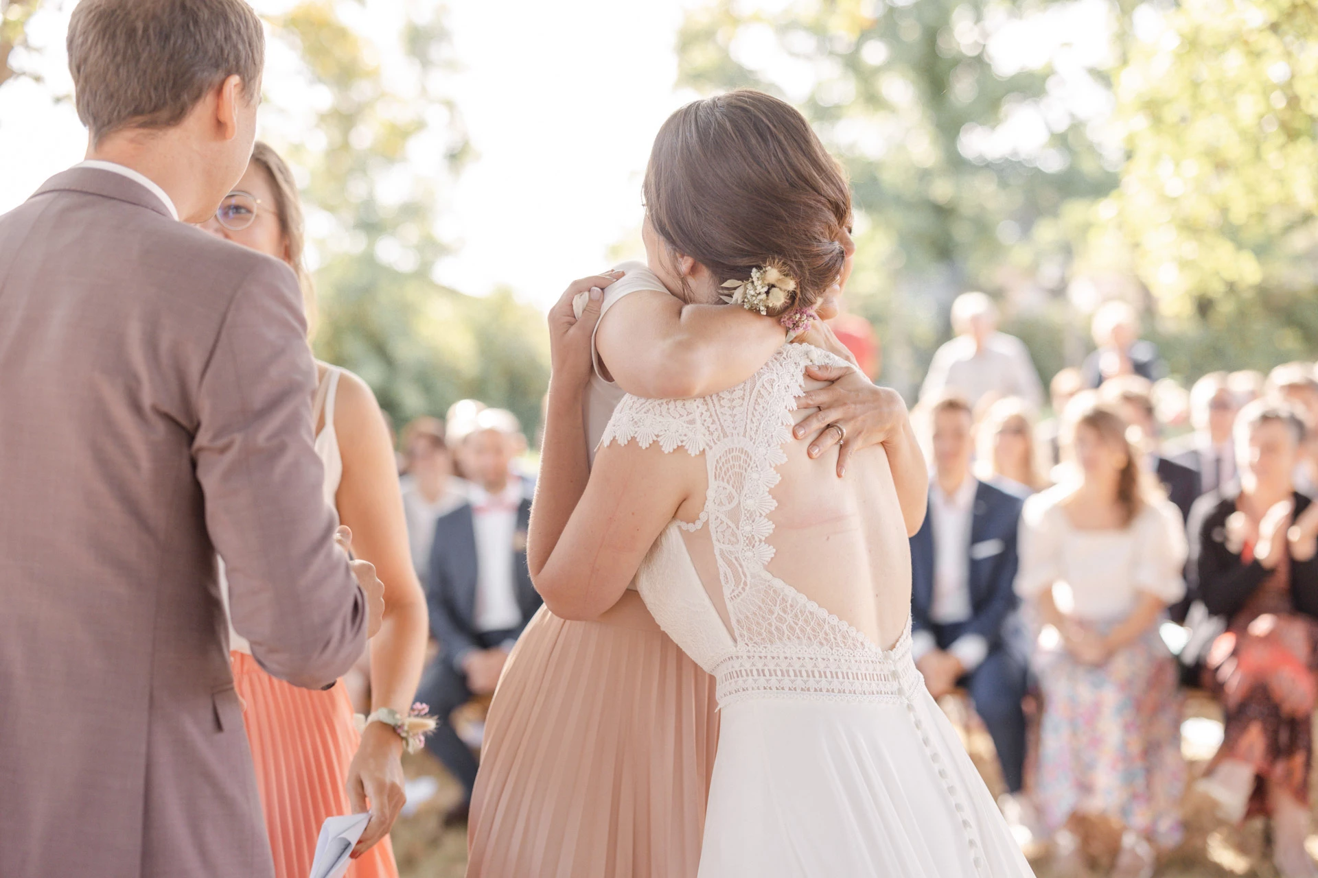 robe événement bonheur gris beige